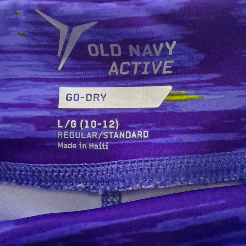 Old Navy Purple and Green Leggings - Picture 3 of 3